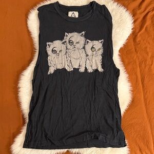 UNIF Black Cat Trio Sleeveless Top